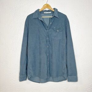 CRIQUET Men’s Corduroy Pearl Snap Long Sleeve XL